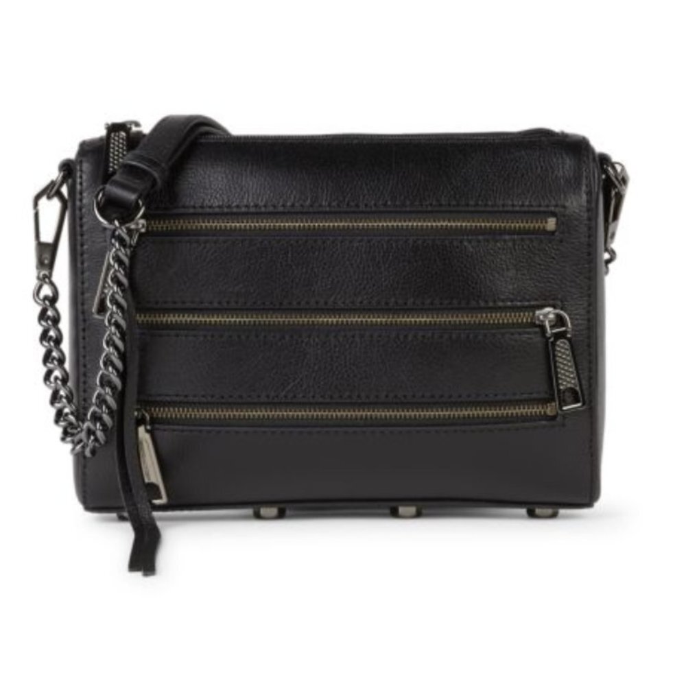 Rebecca Minkoff Mini 5 Zip Leather Crossbody Bag